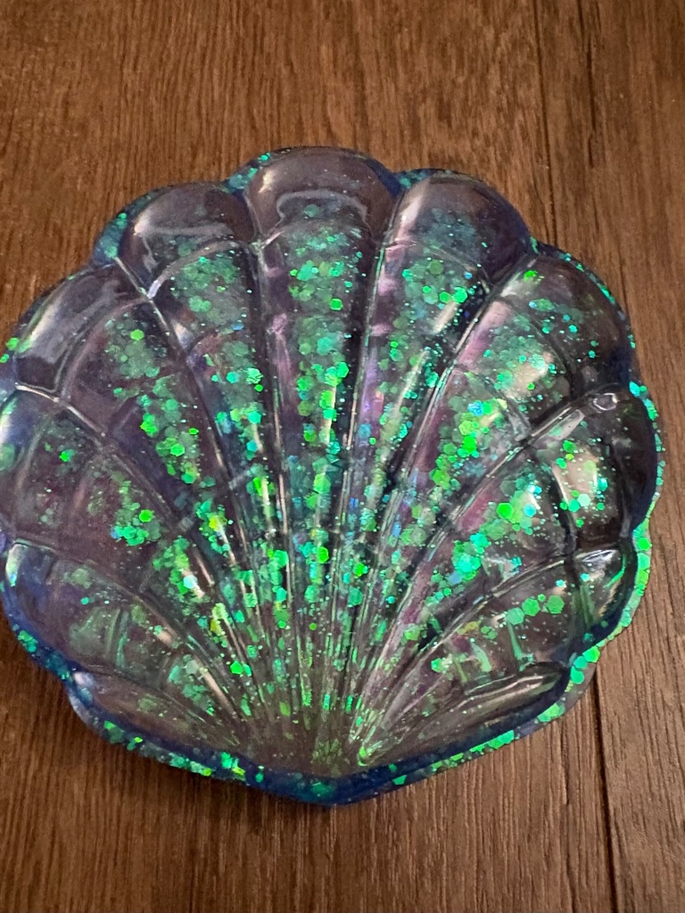 glitter seashell trinket dish jewelry tray holder